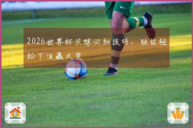 2026世界杯买球必知技巧，助你轻松下注赢大奖